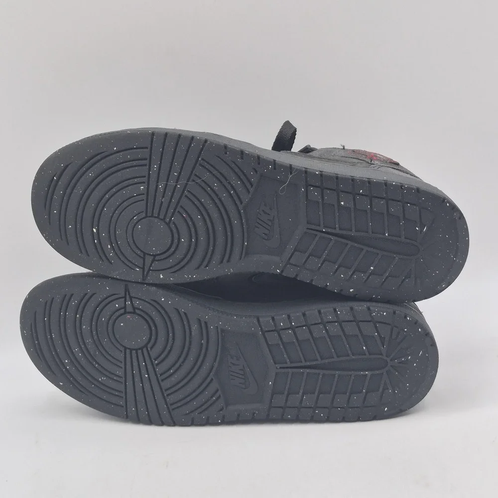 Jordan Air Jordan 1 Mid Shoes Youth‎ Size 6Y Black Suede Basketball FQ7742-001